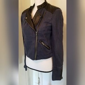 Free People Jackets & Coats - Free People Leather Jean Cropped Jacket Moto Urban Free People Jackets & Coats - Free People Leather Jean Cropped Jacket Moto Urban